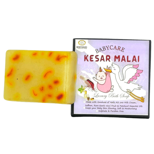 CHEKORGANICS BODYHUES – Kesar Malai Soap (Handmade Ayurvedic Luxury) 100gm