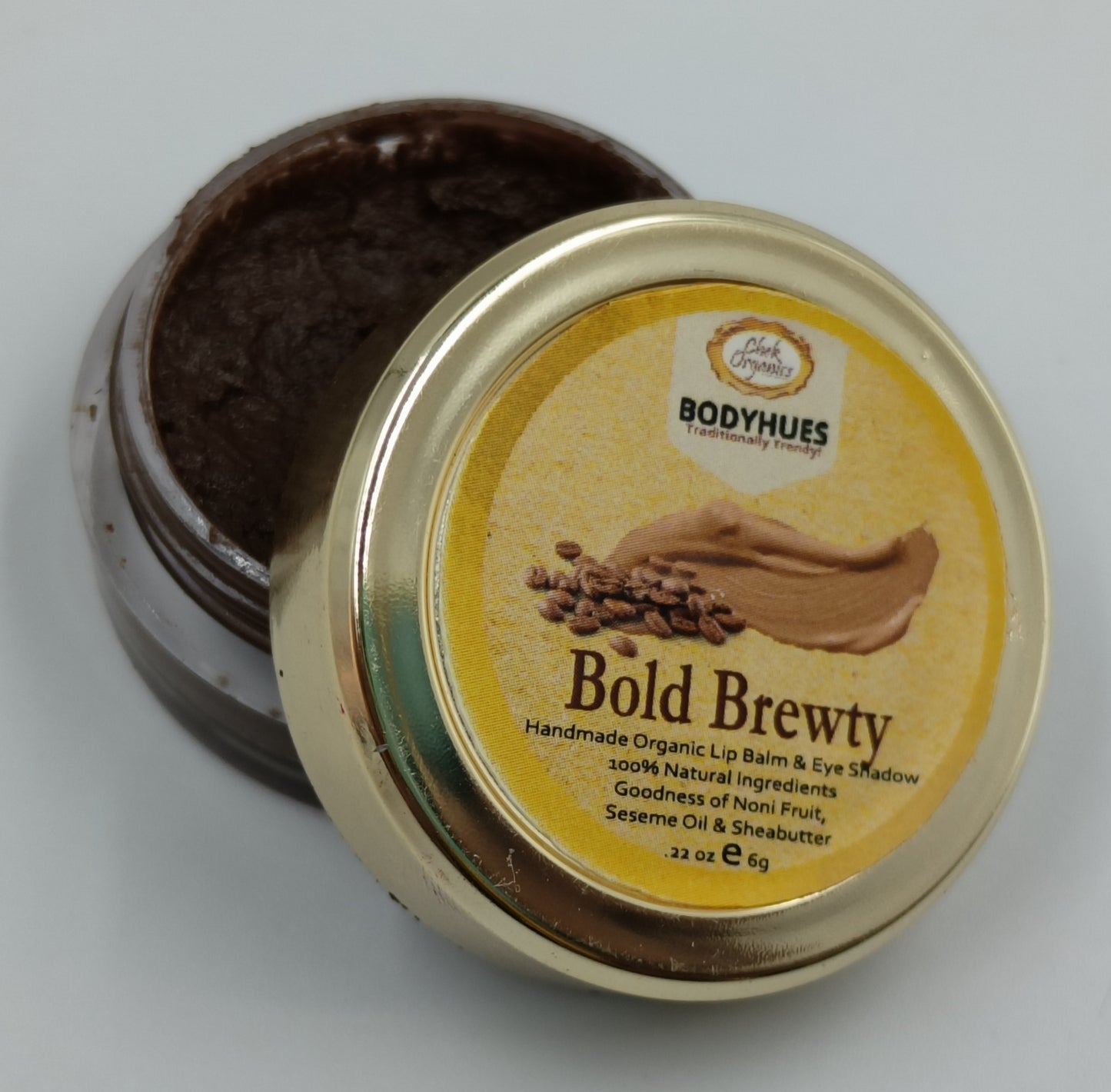 CHEKORGANICS BODYHUES – BOLD BREWTY Coffee Lip Balm