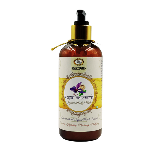 7x more hydration- CHEKORGANIC BODYHUES – Kesar Patchouli Body Milk | 250gm