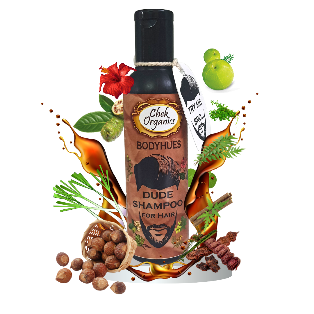 CHEKORGANICS BODYHUES – Men DUDE Herbal Shampoo-100ml