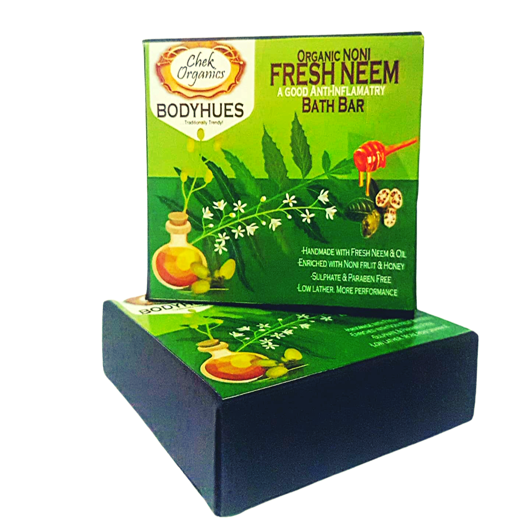 CHEKORGANICS BODYHUES – Organic Noni Neem Bath Bar (100 g)