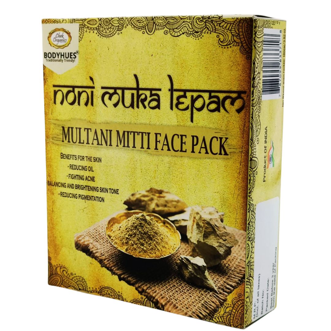 🌿CHEKORGANIC NONI MUKHA LEPAM - Multani Mitti face pack 100gm