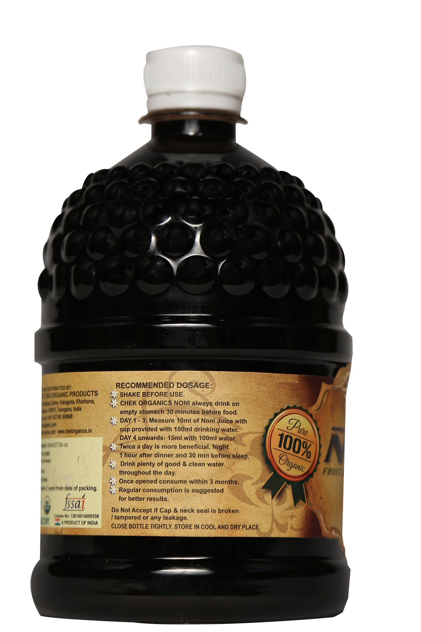 CHEKORGANICS Noni Fruit Juice – AYUSH Certified | Ayurvedic Wellness Elixir