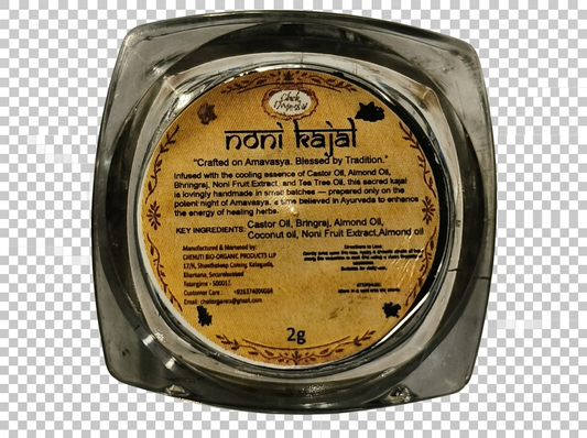 CHEKORGANICS AshyuKajal – Traditional Noni Kajal | 32 Ayurvedic Herbs | Smudge Free & Chemical Free Kajal | Cooling Eye Care | 2g