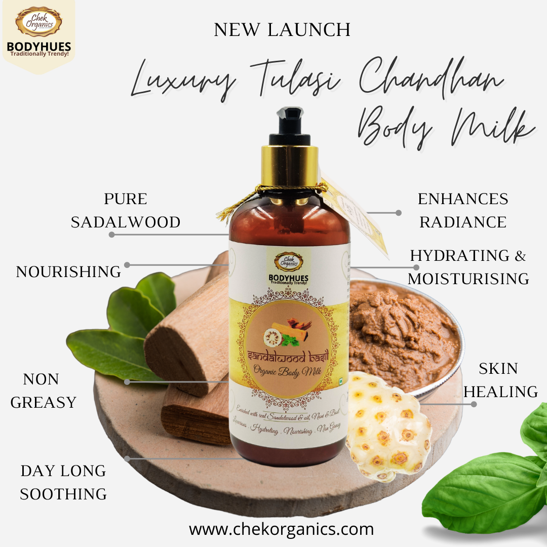 CHEKORGANIC BODYHUES – Tulasi Chandan Body Milk | 250gm