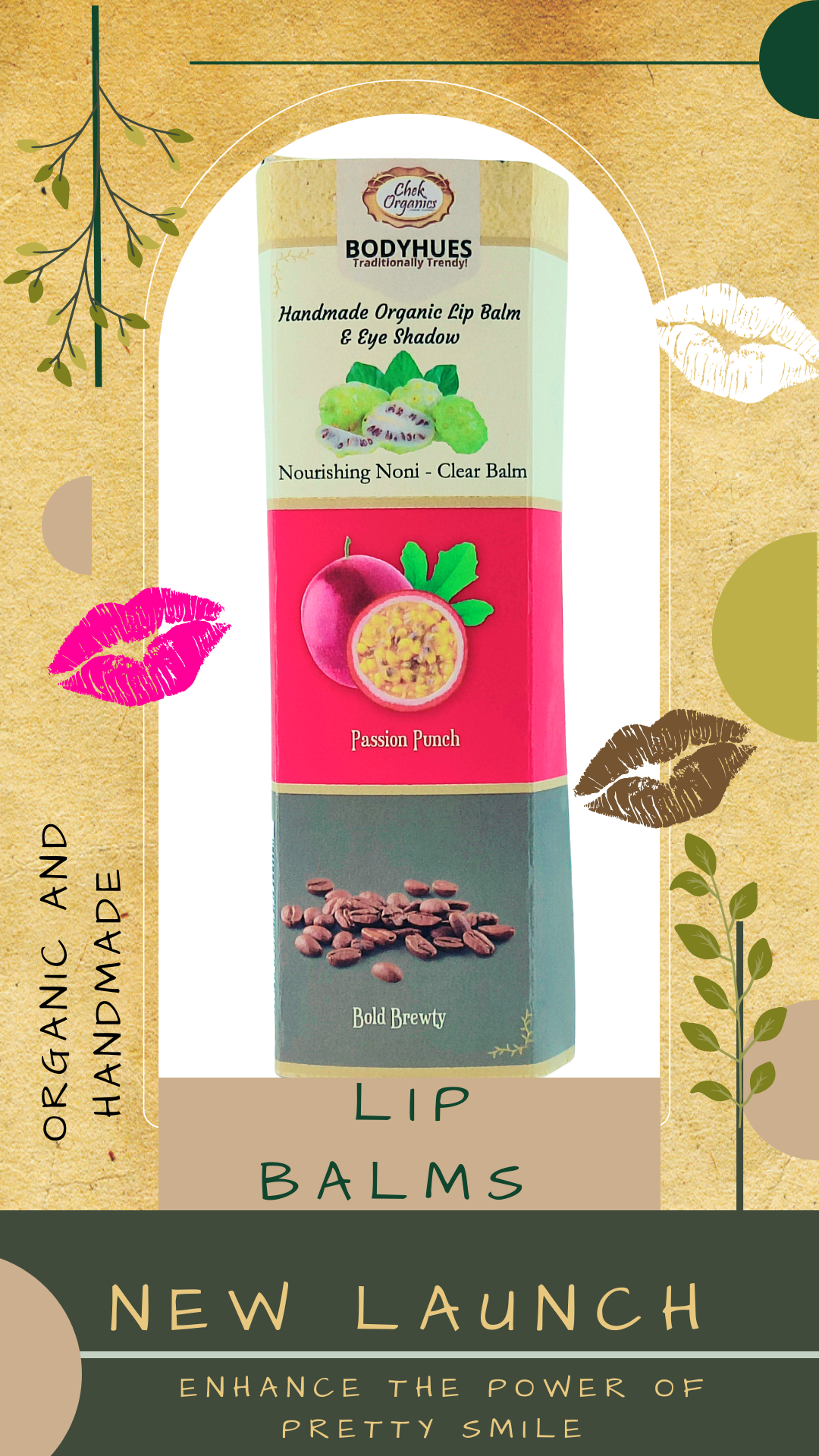 CHEKORGANICS BODYHUES – Lip Balm Combo Pack