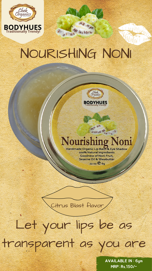Natural Glossy - CHEKORGANICS BODYHUES – Nourishing Noni Lip Balm (Clear/Transparent)