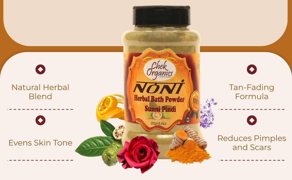 CHEKORGANICS BODYHUES – Noni Herbal Bath Powder (250g)