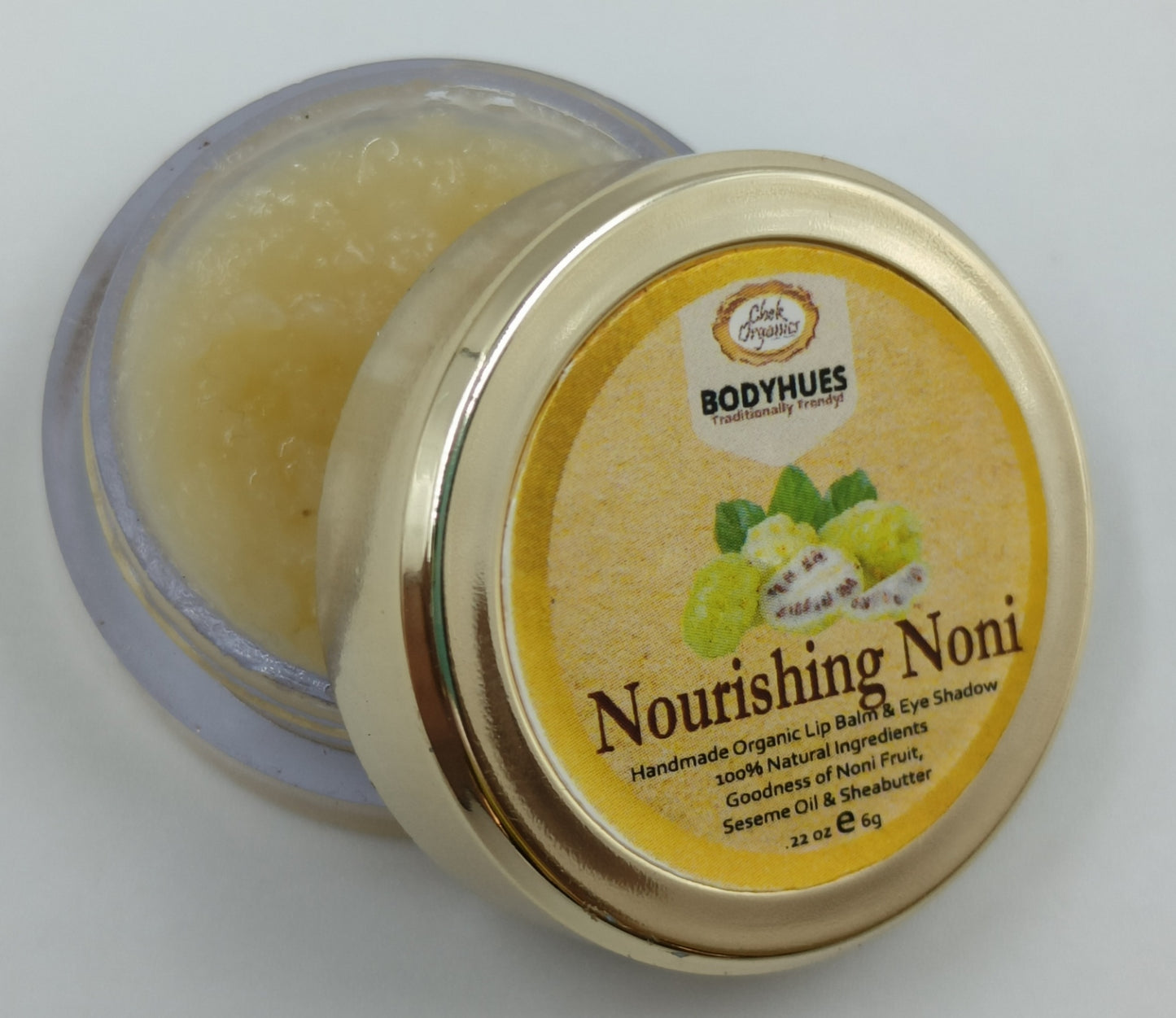 CHEKORGANICS BODYHUES – Nourishing Noni Lip Balm (Clear/Transparent)