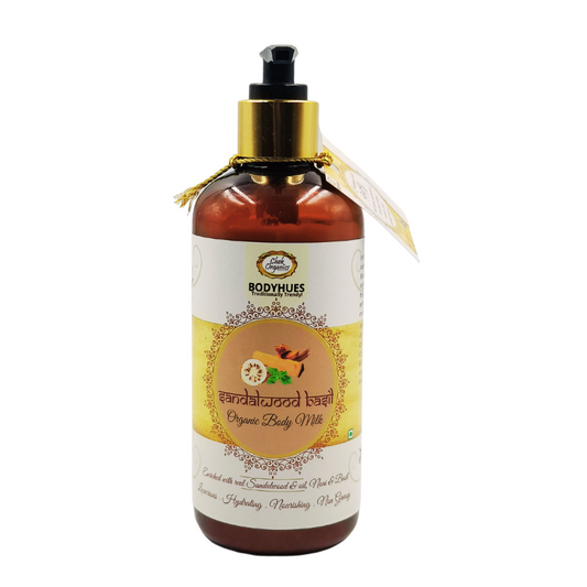 For Glowing & Hydrating - CHEKORGANIC BODYHUES – Tulasi Chandan Body Milk | 250gm