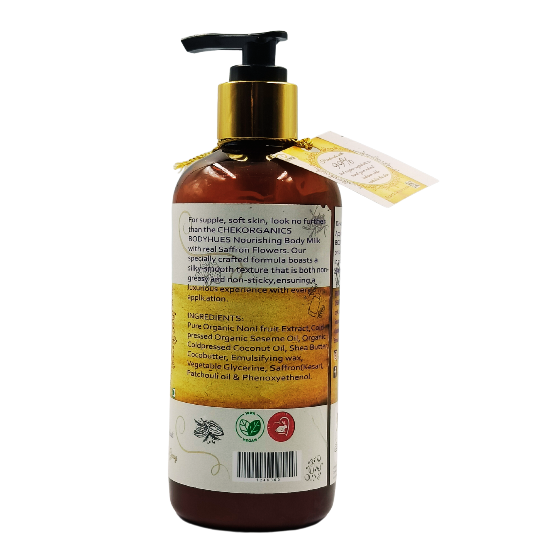 CHEKORGANIC BODYHUES – Kesar Patchouli Body Milk | 250gm