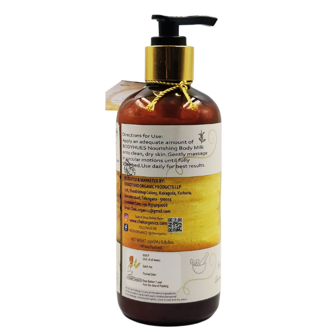 CHEKORGANIC BODYHUES – Kesar Patchouli Body Milk | 250gm