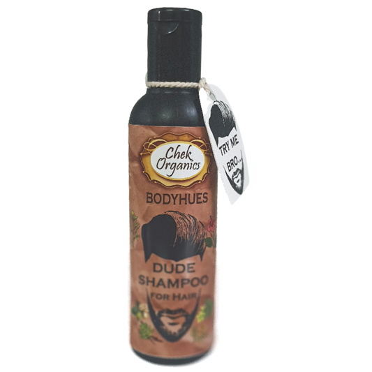 Stops Hair fall - Reduce Dandruff - CHEKORGANICS BODYHUES – Men DUDE Herbal Shampoo-100ml