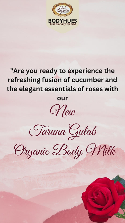 7x more hydration - CHEKORGANIC BODYHUES – Taruna Gulab Body Milk | 250gm
